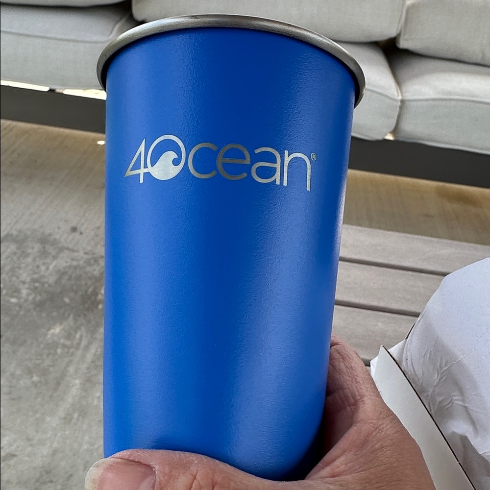 4Ocean Reusable Stainless Steel Cups - Royal Blue